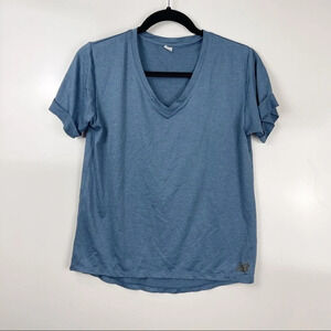 New Balance Short Sleeve V-Neck Performance T-Shirt Blue
